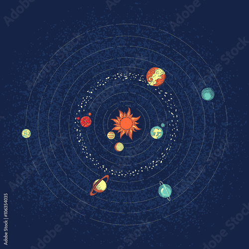 Solar system vector