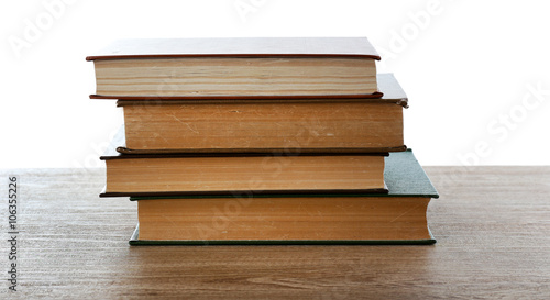 Few books on table