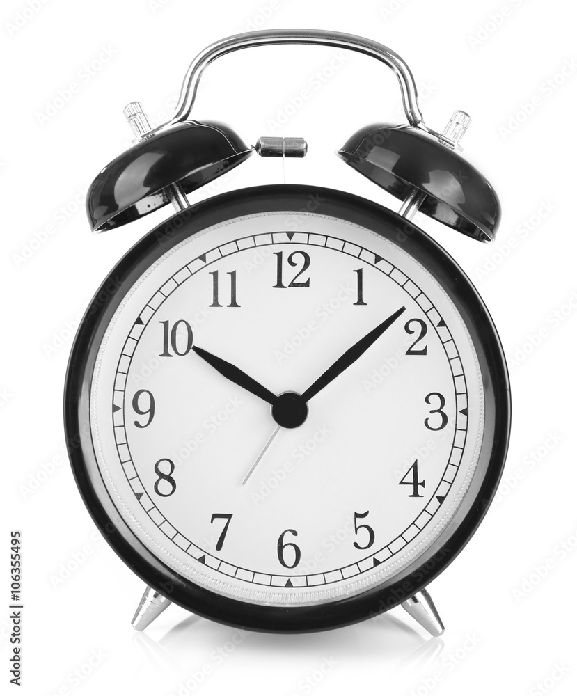 Alarm clock isolated on white Alarm clock isolated on white