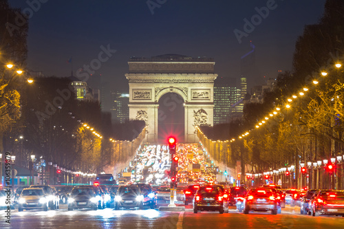 Arc of Triomphe Champs-Elysees Paris France © vichie81