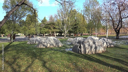 Stones of Seven Stars in the Temple of Heaven park. Beijing photo