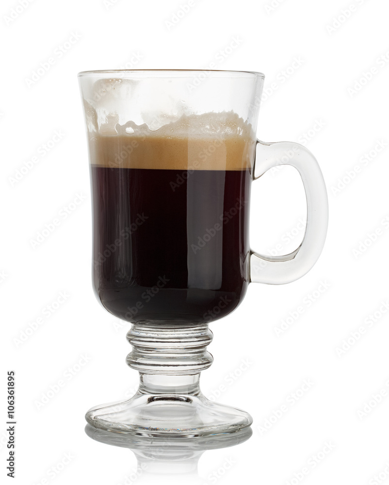 black coffee with foam black coffee with foam