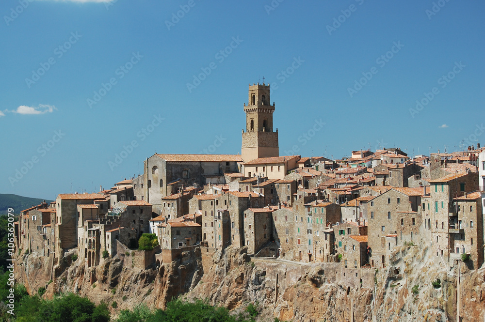 conglomeration of stone houses in the old town