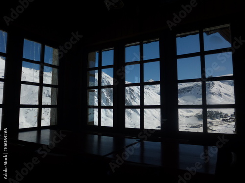 Alpine View Through the Window