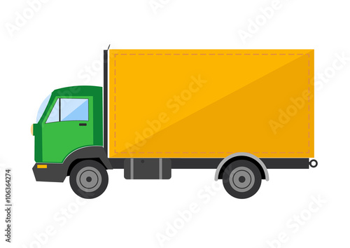 Autotruck  Tipping lorry  Tripper truck vector icon isolated 