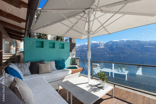 Terrace lounge in a luxury house © alexandre zveiger