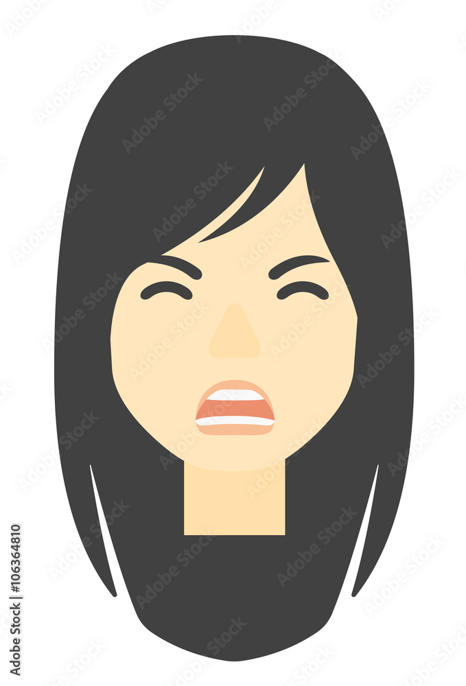 Screaming aggressive woman. Screaming aggressive woman.