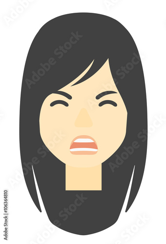 Screaming aggressive woman.