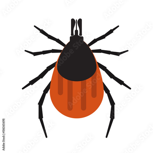 Mite bugs vector illustration. Mite isolated on white background. Parasite vector  illustration. Parasite skin isolated vector.