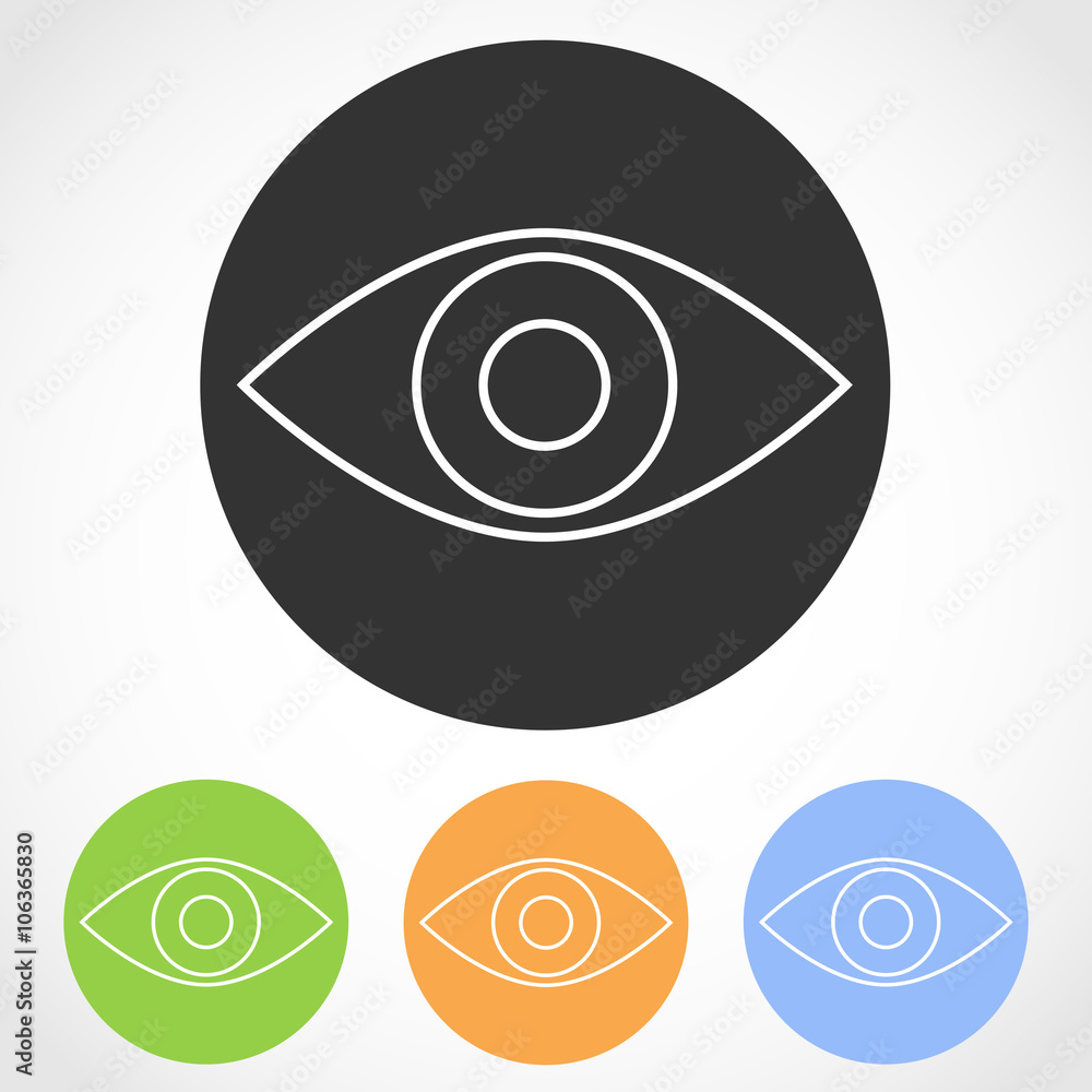 Simple eye icons - vector illustration. Simple eye icons - vector illustration.