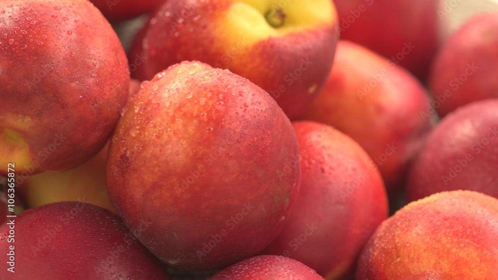 Nectarines rotation under the summer sun Nectarines rotation under the summer sun
