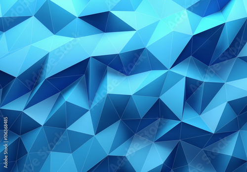 Blue color triangle geometrical background