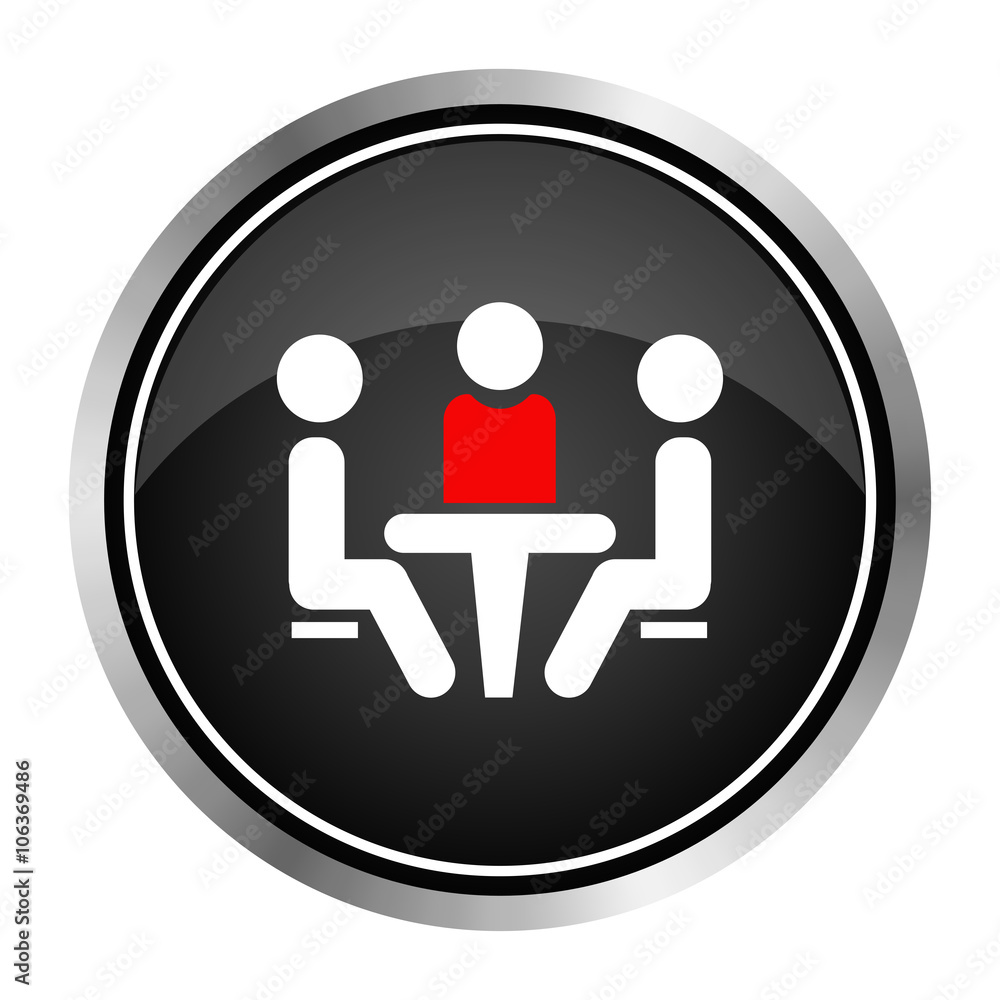 Conference icon. People sitting at the table. Conference icon. People sitting at the table.