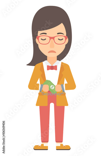 Woman handcuffed for crime.