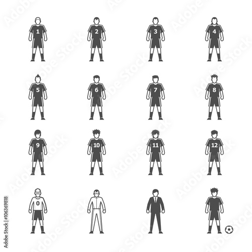 Soccer Player icon set