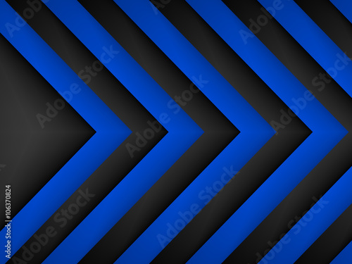 Abstract blue and black geometric background. Vector Illustration