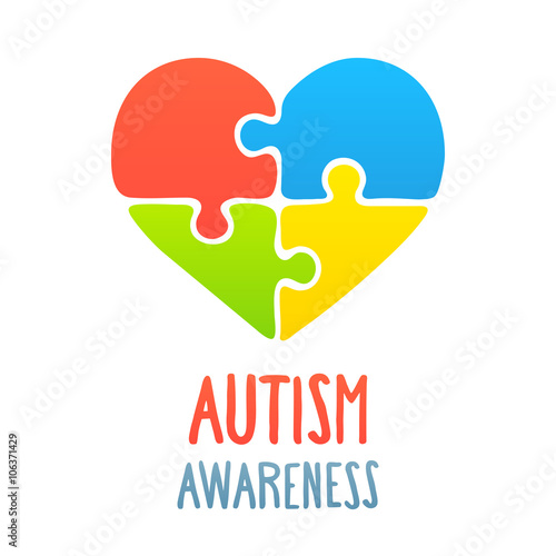 Autism awareness heart