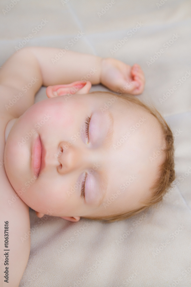 Baby sleeping in bed Baby sleeping in bed