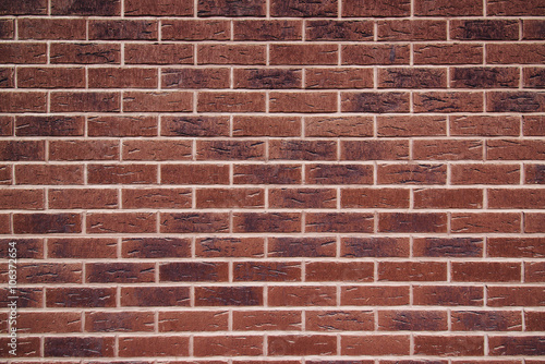 Exposed red brick wall texture