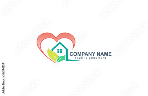 love house building logo