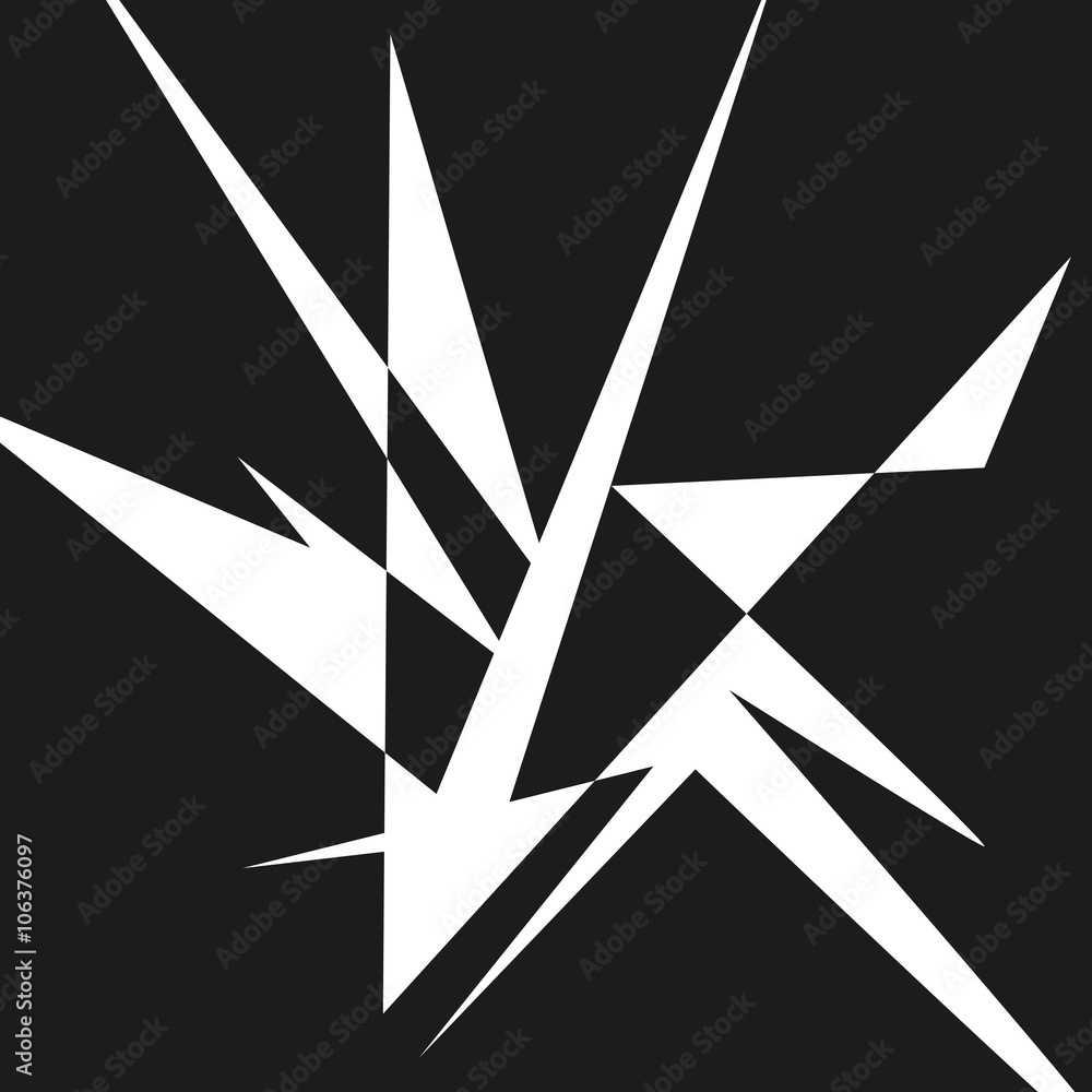 Black and White Abstract Psychedelic Art Background. Vector Illu Black and White Abstract Psychedelic Art Background. Vector Illu