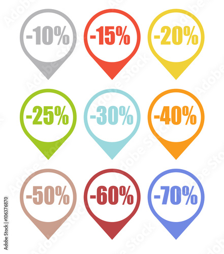 Sale Label Set Vector Illustration