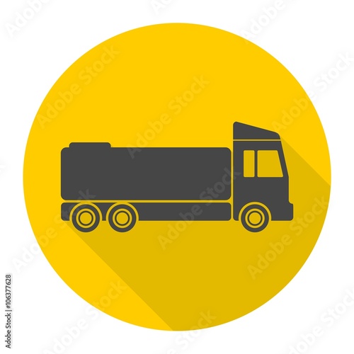 Truck icon with long shadow