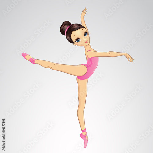 Ballerina Dancing On Pointe