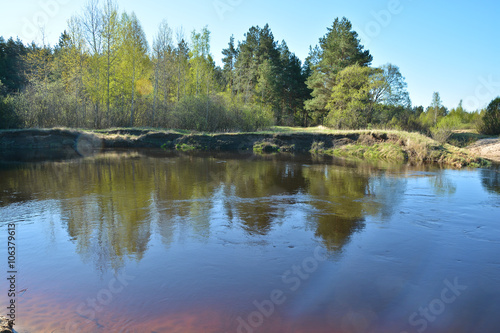 River spring landscape in the national Park "Ryazan Meschera".