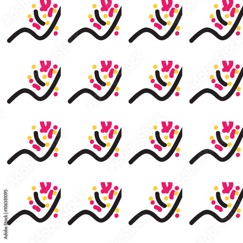 Seamless vector geometric pattern