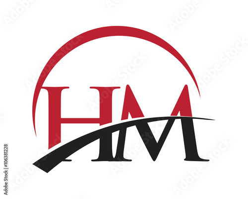 HM red letter logo swoosh