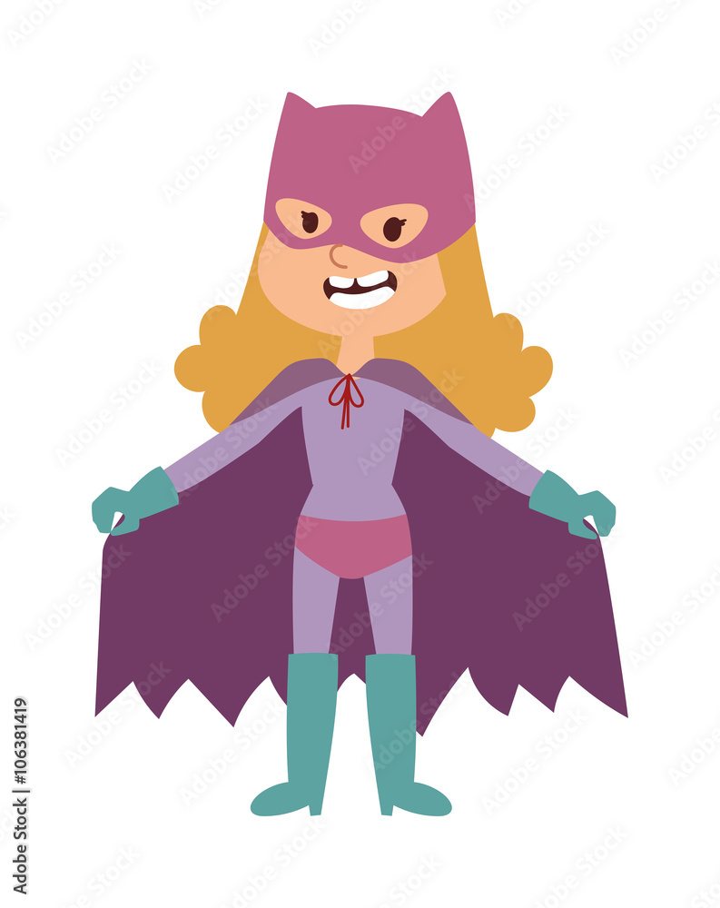 Illustration of super hero girl in mask cartoon character vector. Illustration of super hero girl in mask cartoon character vector.