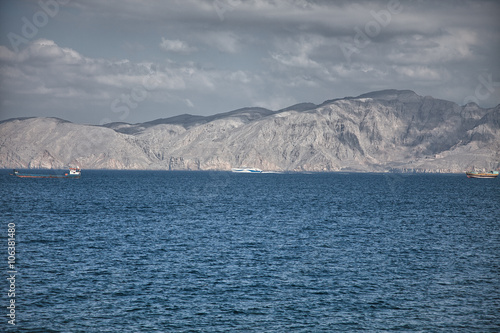 Amazinc coastal scenery near Khasab, in Musandam peninsula, Oman