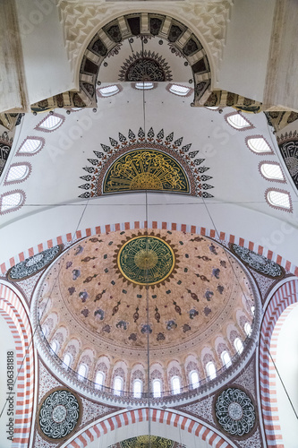 Suleymaniye Mosque interior...