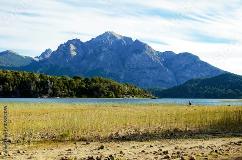 Scenic view of a mountain at the Moreno Lake in the Llao Llao Park