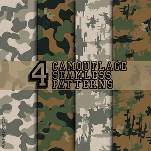 Set of camouflages