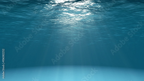 Blue ocean surface seen from underwater