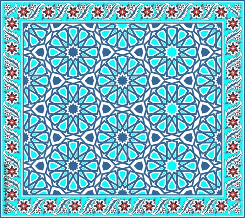 traditional turkish framed mosque pattern 04
