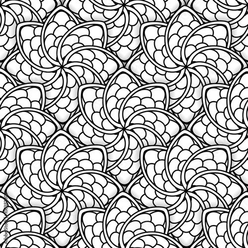 Seamless black and white pattern.