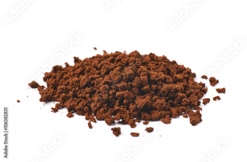 Pile of instant coffee grains