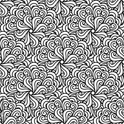 Seamless black and white pattern.