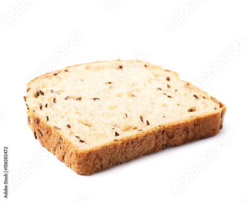 Single slice of a white bread