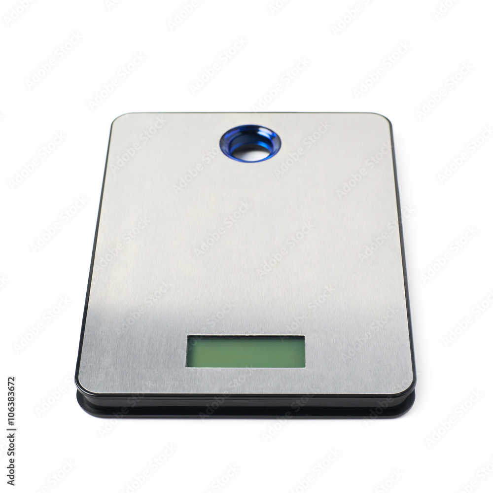 Digital kitchen scales isolated Digital kitchen scales isolated