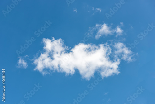 White clouds on blue sky