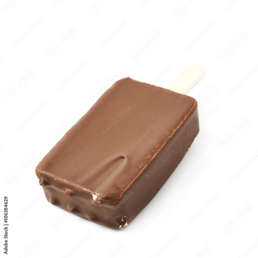 Vanilla ice cream bar on a stick Vanilla ice cream bar on a stick
