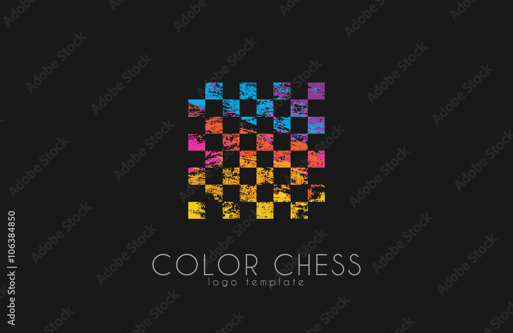 Chess logo. Geometric logo. Coloe chess logo. Creative logo. Chess logo. Geometric logo. Coloe chess logo. Creative logo.