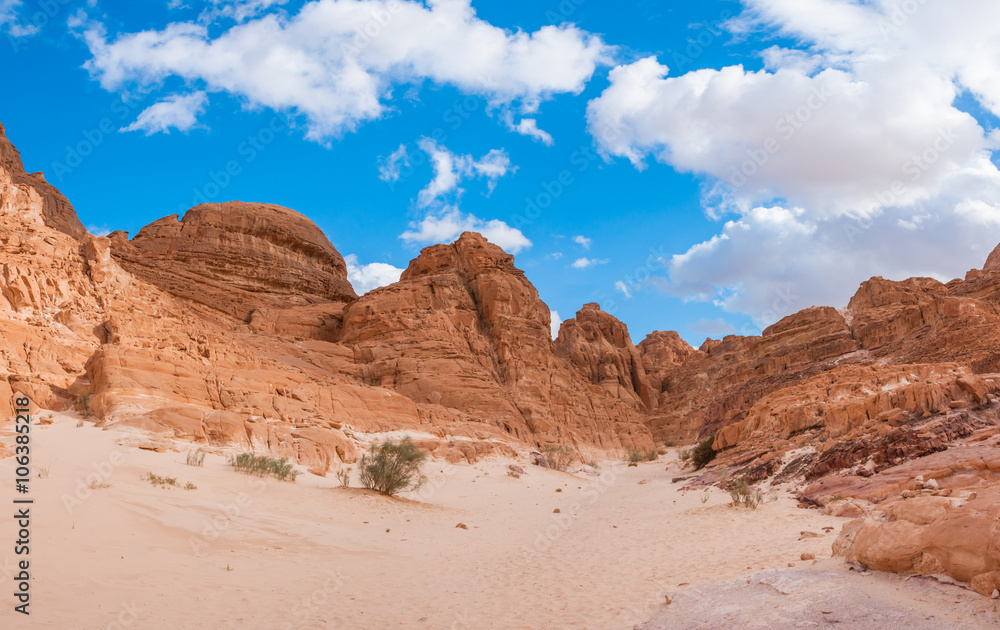 Beautiful view of white canyon. South Sinai. Egypt Beautiful view of white canyon. South Sinai. Egypt