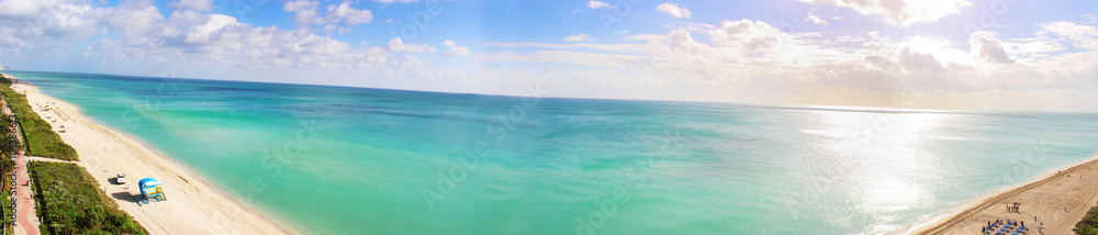 Panoramic view of the Atlantic Ocean at miami beach
