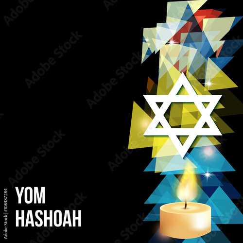 Vector illustration of a background for Yom Hashoah -remembrance Day