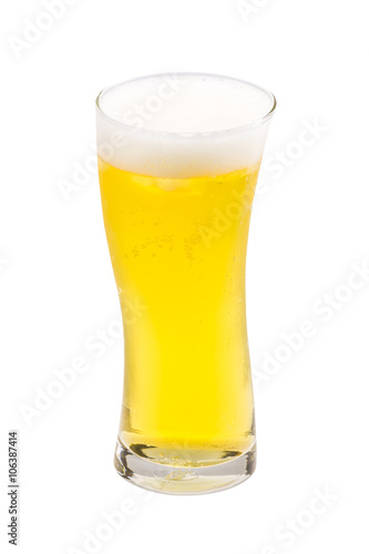 Beer glass isolated on white
